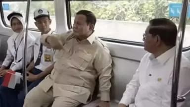 Prabowo Naik LRT Kelapa Gading–Manggarai, Sinyal Dukungan Pemerintah untuk Transportasi Publik