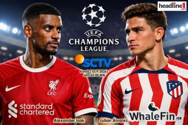 UCL Matchday Live SCTV: Momen Isak-Barcola dan Alvarez Cari Simpati